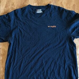 Columbia Men's Dark Blue Tee with Orange Logo